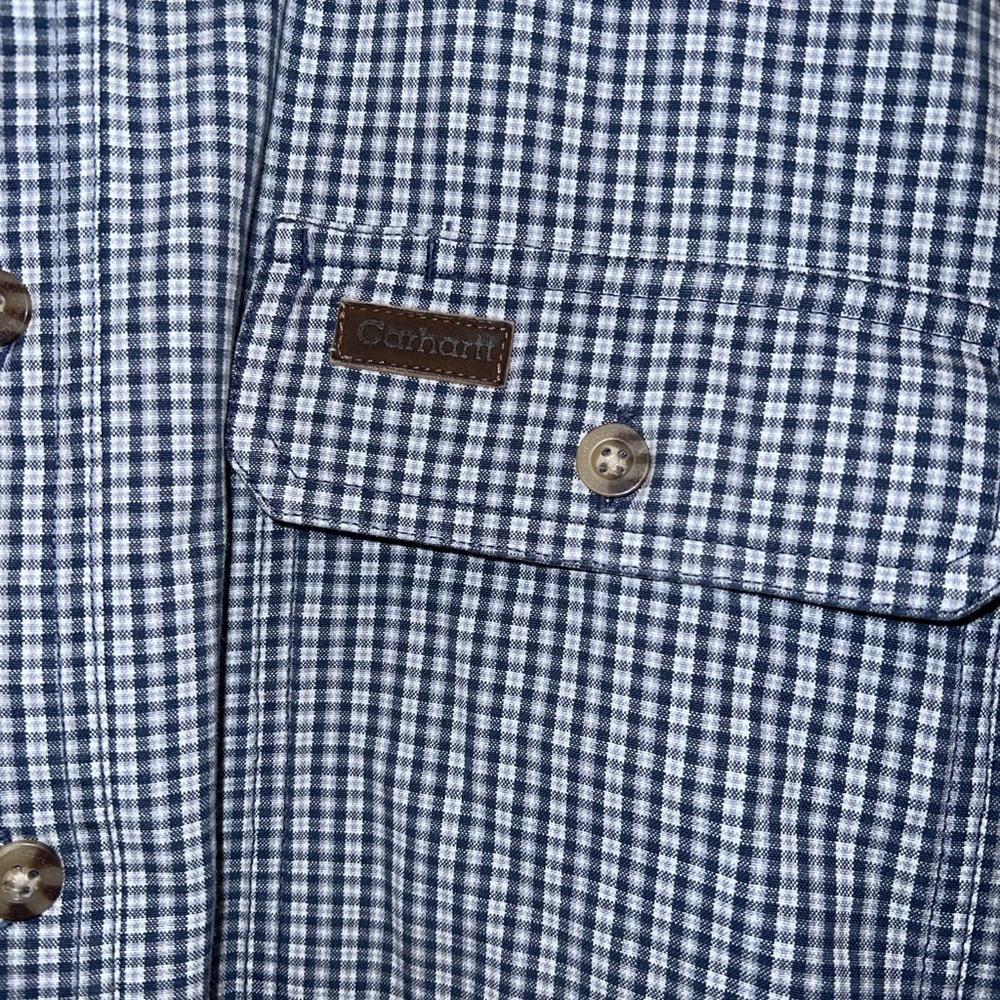 Carhartt Blue Gingham Short Sleeve Shirt - Picture 4 of 6